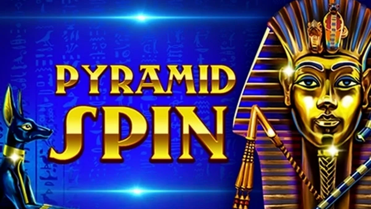 Pyramid Spin slot game interface sa isang mobile phone